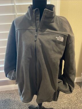 The North Face Olive Green Zip-Up Fleece Jacket